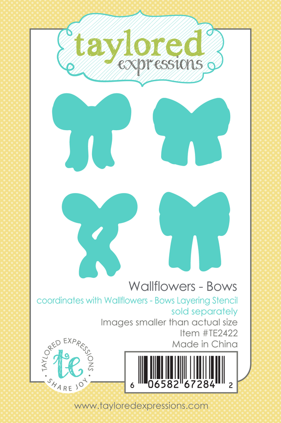 Graphic of Wallflower - Bows Dies which creates bows for papercrafting.
