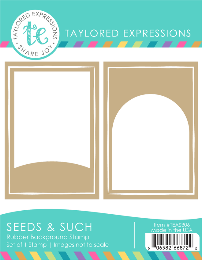 Graphic of Seeds & Such rubber background stamp which is used for papercrafting.