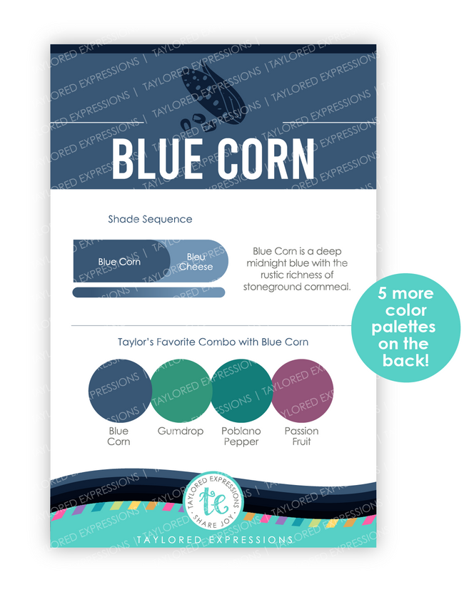 Image of Palette Playbook - Blue Corn which is a blue color.