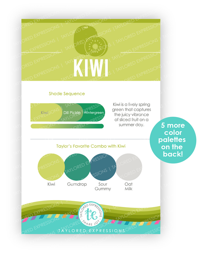 Image of Palette Playbook - Kiwi which is a light green color.