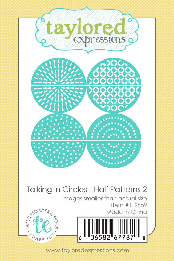 Graphic of Talking in Circles Die - Half Patterns 2 which includes patterns for papercrafting.