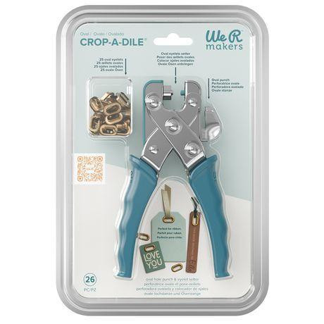 Image of We R Oval Crop-A-Dile punch tool inside packaging.