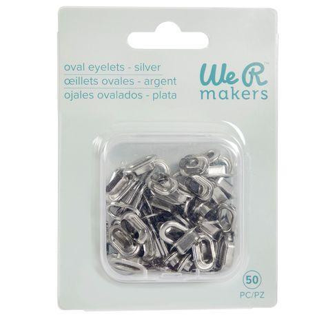 Image of We R Crop-A-Dile Oval Eyelets - Silver.