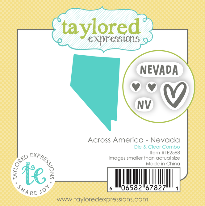 Graphic of Across America - Nevada Die & Clear Stamp Combo which is used for papercrafting.