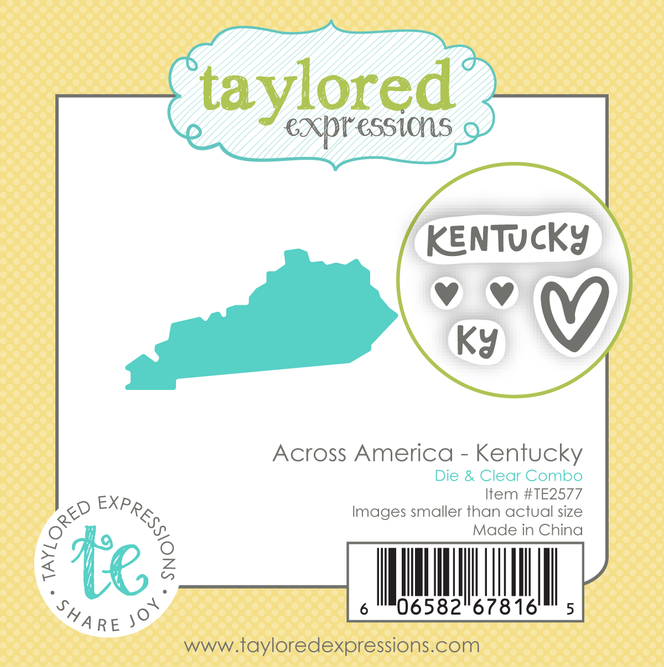 Graphic of Across America - Kentucky Die & Clear Stamp Combo which is used for papercrafting.