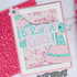 Handmade greeting card with party hats on it and birthday girl sentiment on it.