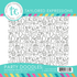 Graphic of Party Doodles 6x6 Background Stamp which is used for papercrafting.