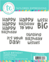 Graphic of Bold Birthday Greetings Stamp Set which includes rubber stamps for papercrafting.