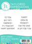Graphic of Bitty Strips Stamp Set - Birthday wishes which includes stamps for papercrafting.