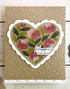Handmade greeting card with floral heart on it and happily ever after sentiment on it.