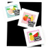 Three handmade greeting tags with fruit on it and various sentiments on each.