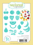 Graphic of Fruit Cocktail Die Set which includes fruit for papercrafting.