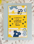 Handmade greeting card with baby decor on it and a sprinkle of wishes a shower of love sentiment on it.