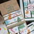 Handmade greeting card with Christmas decor on it and Have a Holly Jolly Christmas and Happy Holidays sentiments on it.
