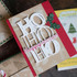 Handmade greeting card with Ho Ho Ho Happy holidays sentiment on it.