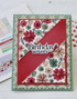 Handmade greeting card with flowers on it and a butterflies and birthday wishes sentiment on it.