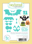 Graphic of Bitty Box Halloween Accessories Die Set which includes dies for papercrafting.