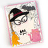 Handmade greeting card with ghost on it with glasses with boo to you sentiment on it.