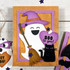 Handmade greeting card with ghost on it and boo to you sentiment on it.