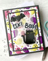 Handmade greeting card with ghosts on it and eek and boo sentiments on it.