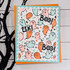 Handmade greeting card with ghosts on it and eek and boo sentiment on it.