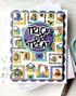 Handmade greeting card with halloween postage on it and trick or treat sentiment on it.