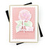 Handmade greeting card with flower on it and thank you sentiment on it.