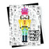 Handmade greeting card with nutcracker on it and holly jolly hello sentiment on it.