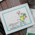 Handmade greeting card with Christmas Goose on it and skating by with a holiday hi sentiment on it.