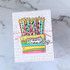 Handmade greeting card with cake on it and so many candles sentiment on it.