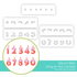 Graphic of Icing on the Candles Stencil Strips which are used for papercrafting.