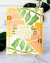 Handmade greeting card with flowers on it and happy birthday to you sentiment on it.