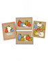 Four handmade greeting cards with pumpkins on each and various fall sentiments on each.