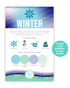 Graphic of Palette Playbook - Winter which is used for color palettes for papercrafting.