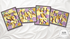 Display of handmade thank you cards featuring colorful patterned backgrounds and bold Thanks So Much sentiments.