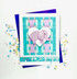Handmade greeting card with an elephant on it and oh baby sentiment on it.
