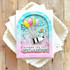Handmade greeting card with a dog and bird on it with balloons and wishing you the happiest of birthdays sentiment on it. Handmade greeting card with a dog and bird on it with balloons and wishing you the happiest of birthdays sentiment on it.