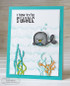 Handmade greeting card with a whale on it and I think you're s'whale sentiment.