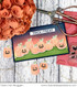 Handmade greeting tag with pumpkins on it and trick or treat sentiment on it with crafting materials in background. Handmade greeting tag with pumpkins on it and trick or treat sentiment on it with crafting materials in background.