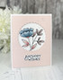 Handmade greeting card with flowers in the center and birthday wishes sentiment on it. Handmade greeting card with flowers in the center and birthday wishes sentiment on it.