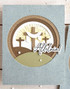 Handmade greeting card with crosses on it and alleluia sentiment on it.