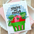 Handmade greeting card with berries on it in a basket with you're so sweet sentiment on it.