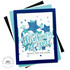Handmade greeting card with stars on it and thinking of you, reach for the stars sentiment on it.