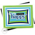 Handmade greeting card with multiple borders and happy birthday sentiments on it.