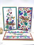 Three handmade greeting cards with fall leaves on each and thankful sentiments on each. Three handmade greeting cards with fall leaves on each and thankful sentiments on each.