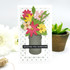 Handmade greeting card with bouquet of flowers in vase and sending you sunshine sentiment on it.