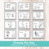 Clipboard Calendar Cards - Cheese the Day