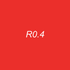 OLO Brush Half - R0.4 Red Grapefruit