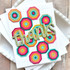Handmade greeting card with colorful octagons on it and thanks sentiment on it. Handmade greeting card with colorful octagons on it and thanks sentiment on it.