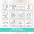 Square Calendar Cards - Cats & Dogs